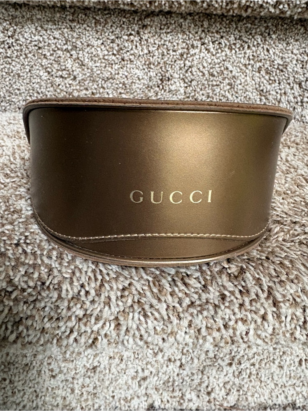 Gucci Metallic Bronze Hard Sunglasses Case